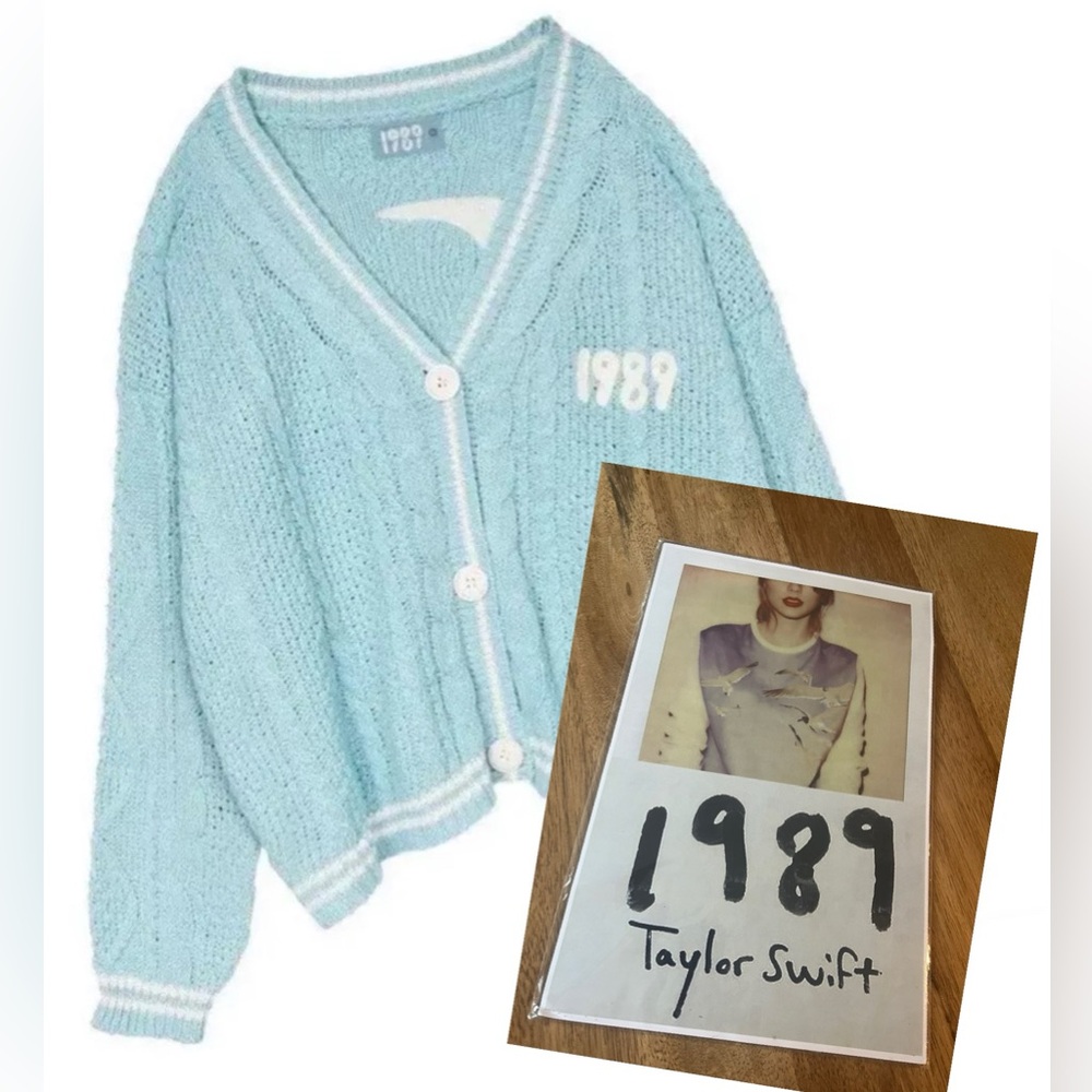 Taylor Swift 1989 Cardigan M/L‎ AND 1989 Poster Both NEW